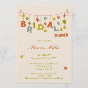 Invitation accrochante de Fête de la mariée de