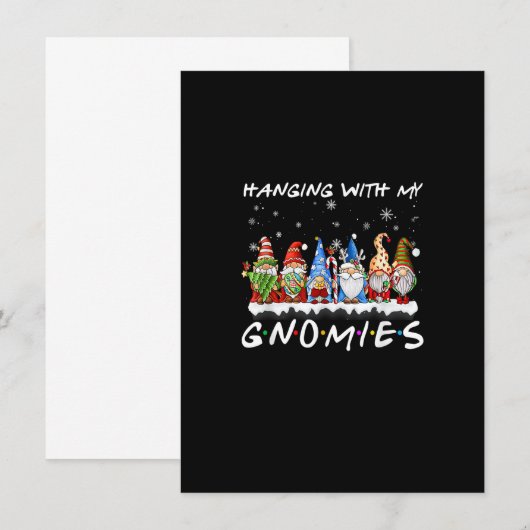 Invitation Accrocher avec mes nanas Pajamas de Noël Famille G (Devant / Derrière)