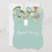 Invitation Accrocher Mason Jar Sur La Fête des mariées De La  (Dos)