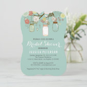 Invitation Accrocher Mason Jar Sur La Fête des mariées De La (Debout devant)