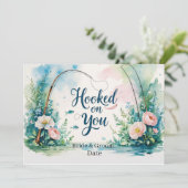 Invitation Accrochez-vous pour la pêche Mariage enregistrer l (Debout devant)