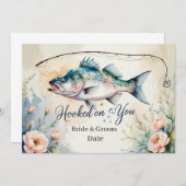 Invitation Accrochez-vous pour la pêche Mariage enregistrer l (Devant / Derrière)