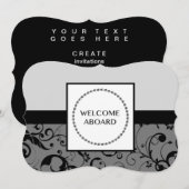 Invitation accueil à bord (damask) (Devant / Derrière)