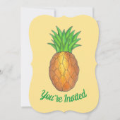 Invitation Accueil ananas Open House House House House House (Devant)