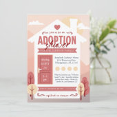 Invitation "Accueil Bienvenue" Adoption Enfant / Baby shower (Debout devant)