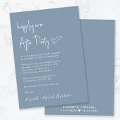 Invitation Accueil Chic Dusty Bleu Mariage