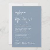 Invitation Accueil Chic Dusty Bleu Mariage (Devant)