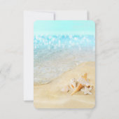 Invitation Accueil Coquillages Sable de la plage (Dos)