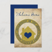 Invitation accueil de l'armée (sceau du coeur) (Devant / Derrière)