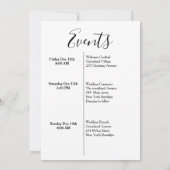 Invitation Accueil de mariage avec scénario moderne et progra (Dos)