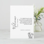 Invitation Accueil de mariage moderne & itinéraire de week-en (Debout devant)