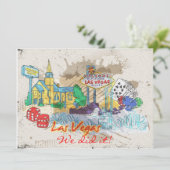 Invitation Accueil de style rétro à Las Vegas, réception uniq (Debout devant)