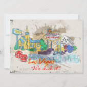 Invitation Accueil de style rétro à Las Vegas, réception uniq (Devant)