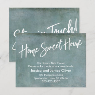 Invitation Accueil Douce Maison Annonce Grunge Bleu