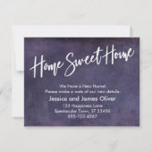 Invitation Accueil Douce Maison Annonce Grunge Violet (Devant)