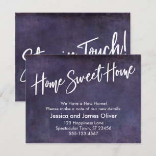 Invitation Accueil Douce Maison Annonce Grunge Violet