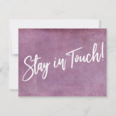 Invitation Accueil doux foyer Grunge Rose Annonce (Dos)