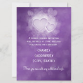 Invitation Accueil élégant Coeurs modernes Purple (Dos)