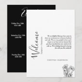 Invitation Accueil et itinéraire de mariage moderne week-end (Devant / Derrière)