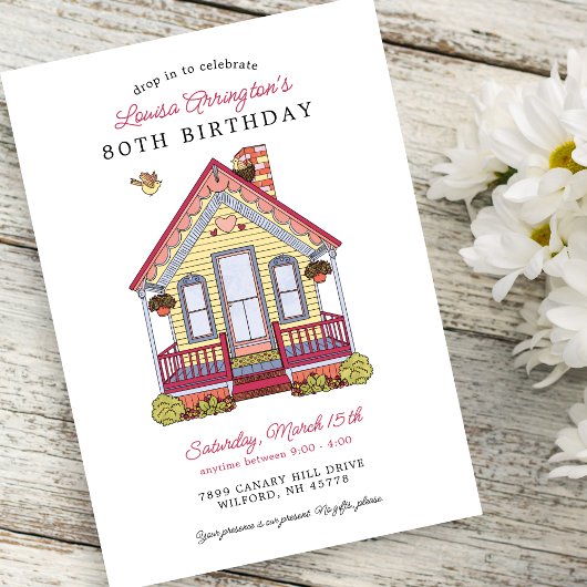 Invitation Accueil Fête 80e anniversaire Départ