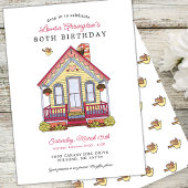 Invitation Accueil Fête 80e anniversaire Départ