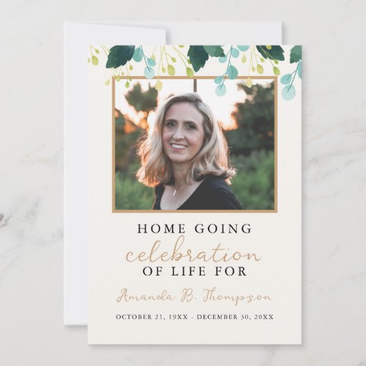 Invitation Accueil Fête de la vie Service funéraire (Devant)