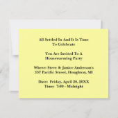 Invitation Accueil FÊTE DE RÉVEIL Vintage Accueil (Dos)