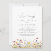 Invitation Accueil Fleur sauvage coloré Meadow Elopement (Devant)