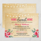 Invitation Accueil Maison sucrée Réchauffement ménager Nouvel (Devant / Derrière)