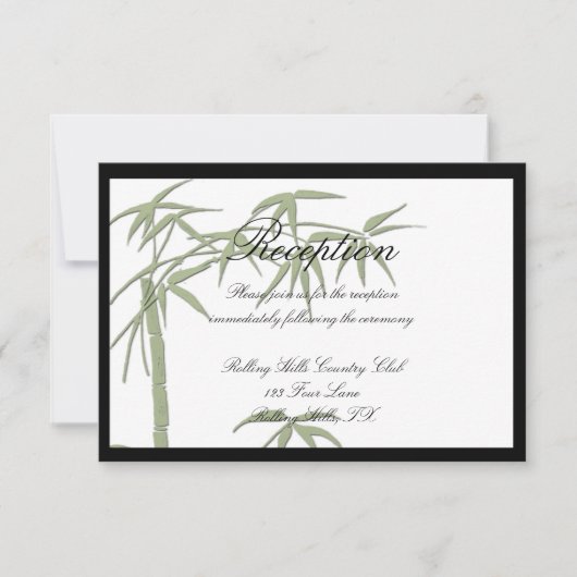 Invitation Accueil Mariage Beauté Bambou (Devant)