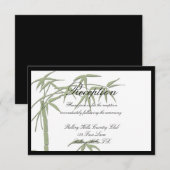 Invitation Accueil Mariage Beauté Bambou (Devant / Derrière)