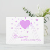 Invitation Accueil Mariage de Coeurs Violets (Debout devant)