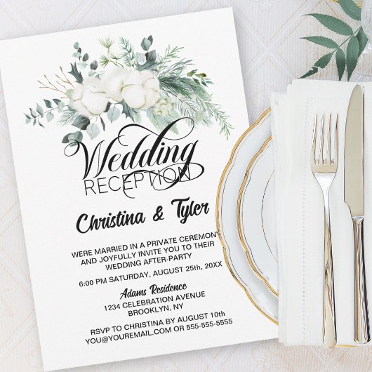 Invitation Accueil Mariage Eucalyptus Verdure