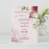 Invitation Accueil Mariage Fleurs Aquarelles (Debout devant)