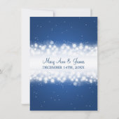 Invitation Accueil Mariage Magique Étincelle Bleue (Dos)