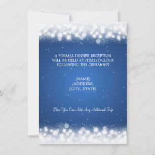 Invitation Accueil Mariage Magique Étincelle Bleue
