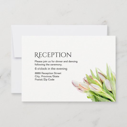 Invitation Accueil mariage personnalisé, tulip (Devant)