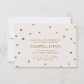 Invitation Accueil mariage Pois d'or (Devant)