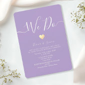 Invitation Accueil Mariage Violet