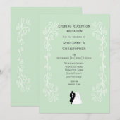 Invitation Accueil Mariée Et Mariage De Salle De Mariage (Devant / Derrière)