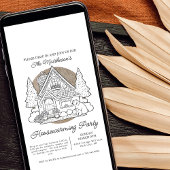 Invitation Accueil mignon avec les ours Drop in Houseécher Pa