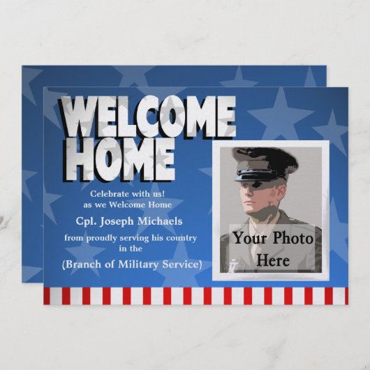 Invitation Accueil / Militaire (Devant / Derrière)