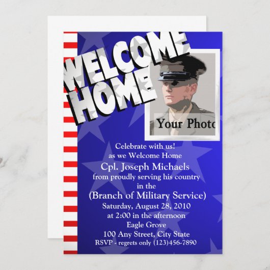 Invitation Accueil / Militaire (Devant / Derrière)