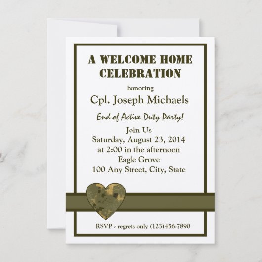 Invitation Accueil Militaire (Devant)