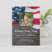 Invitation Accueil militaire États-Unis Drapeau patriotique a (Debout devant)