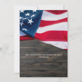 Invitation Accueil militaire États-Unis Drapeau patriotique a (Dos)