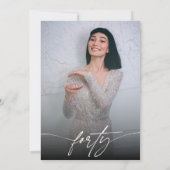 Invitation Accueil moderne Bonjour Quarante Fête d'anniversai (Dos)