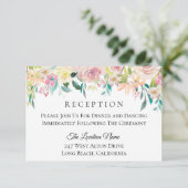 Invitation Accueil Pastel Été Floral Mariage (Debout devant)