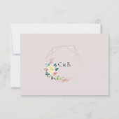 Invitation Accueil Pastel Été Floral Mariage (Dos)