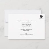 Invitation Accueil personnalisé Merci bébé photo Collage (Dos)